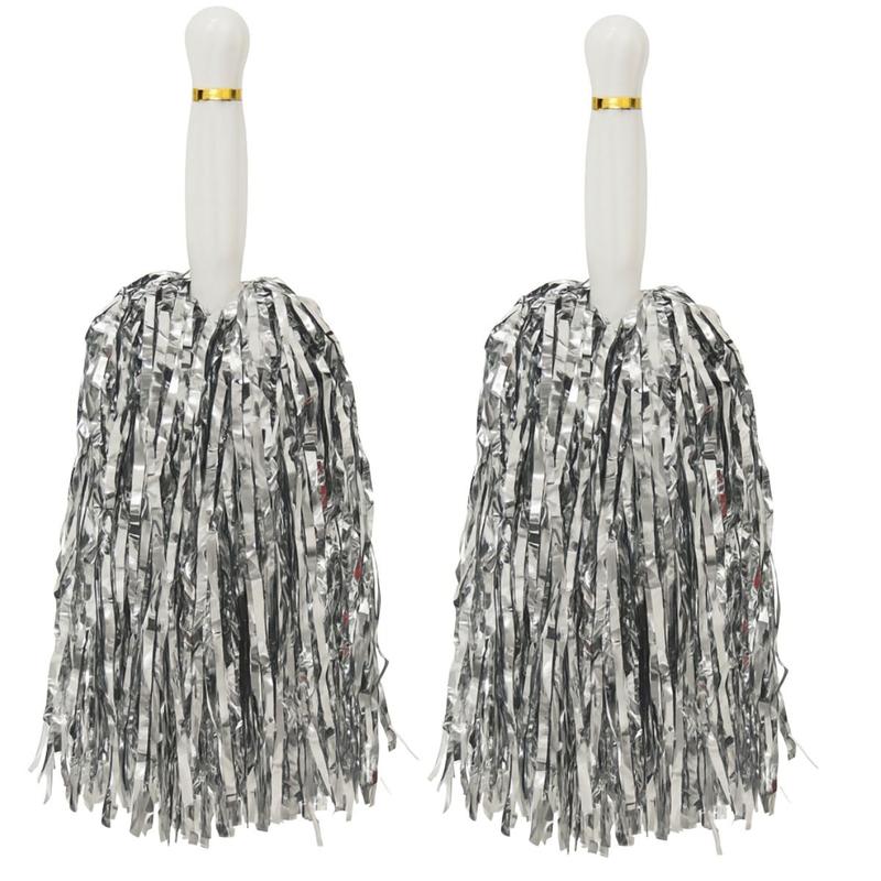 pompom 　エムディア2セット Kit 2 Pompom Metalizado Líder De Torcida Festa Esporte Cores